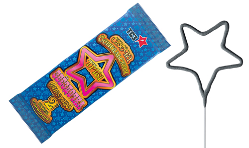  Бенгальские свечи фигурные 2 шт "Звездочка"  в Сегеже